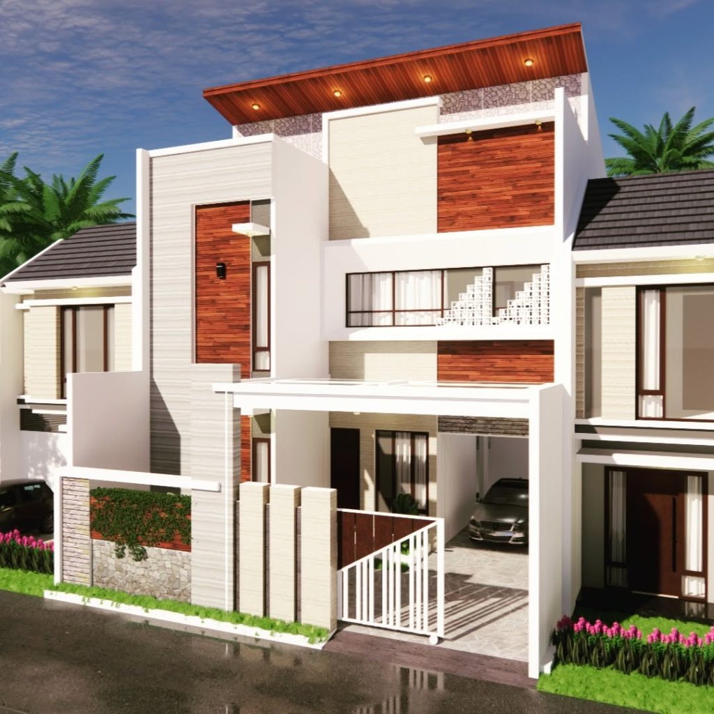 Desain rumah tinggal di Tirtasani Royal Resort Malang - Rumah tinggal 2 lantai