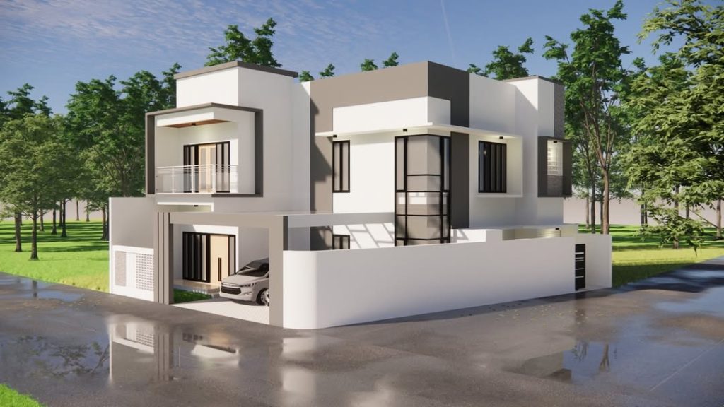 Rumah tinggal 2 lantai di atas lahan 14,6 x 15 meter - 5KT - 3 KM - Mini Swimingpool